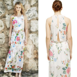 Club Monaco Chelsey Silk Maxi Floral Dress Size 0